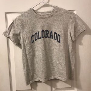 Pac sun Colorado cropped tee.
